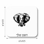 מגנט למקרר בעיצוב אישי עם השם שלך בעיצוב ראש פיל גודל המגנט 6.5 × 6.5 ס"מ