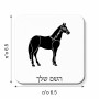 מגנט למקרר בעיצוב אישי עם השם שלך בעיצוב סוס גודל המגנט 6.5 × 6.5 ס"מ