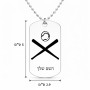 שרשרת דיסקיט מאלומיניום בעיצוב אישי עם השם שלך בעיצוב כדור בסיס גודל הדיסקיט 2.9 × 5 ס"מ