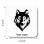 מגנט למקרר בעיצוב אישי עם השם שלך בעיצוב זאב גודל המגנט 6.5 × 6.5 ס"מ