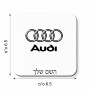 מגנט למקרר בעיצוב אישי עם השם שלך בעיצוב אאודי גודל המגנט 6.5 × 6.5 ס"מ