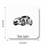 מגנט למקרר בעיצוב אישי עם השם שלך בעיצוב מכונית גודל המגנט 6.5 × 6.5 ס"מ