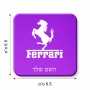 מגנט למקרר בעיצוב אישי עם השם שלך בעיצוב פרארי גודל המגנט 6.5 × 6.5 ס"מ
