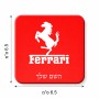 מגנט למקרר בעיצוב אישי עם השם שלך בעיצוב פרארי גודל המגנט 6.5 × 6.5 ס"מ