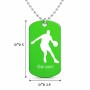 שרשרת דיסקיט מאלומיניום בעיצוב אישי עם השם שלך בעיצוב שחקן כדורסל גודל הדיסקיט 2.9 × 5 ס"מ