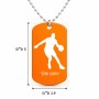 שרשרת דיסקיט מאלומיניום בעיצוב אישי עם השם שלך בעיצוב שחקן כדורסל גודל הדיסקיט 2.9 × 5 ס"מ