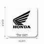 מגנט למקרר בעיצוב אישי עם השם שלך בעיצוב הונדה גודל המגנט 6.5 × 6.5 ס"מ