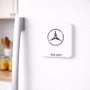 מגנט למקרר בעיצוב אישי עם השם שלך בעיצוב מרצדס-בנץ גודל המגנט 6.5 × 6.5 ס"מ