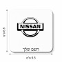 מגנט למקרר בעיצוב אישי עם השם שלך בעיצוב ניסאן גודל המגנט 6.5 × 6.5 ס"מ