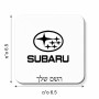 מגנט למקרר בעיצוב אישי עם השם שלך בעיצוב סובארו גודל המגנט 6.5 × 6.5 ס"מ