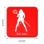 מגנט למקרר בעיצוב אישי עם השם שלך בעיצוב אישה שטן גודל המגנט 6.5 × 6.5 ס"מ