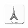 מגנט למקרר בעיצוב אישי עם השם שלך בעיצוב מגדל אייפל גודל המגנט 6.5 × 6.5 ס"מ