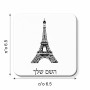 מגנט למקרר בעיצוב אישי עם השם שלך בעיצוב מגדל אייפל גודל המגנט 6.5 × 6.5 ס"מ