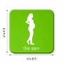 מגנט למקרר בעיצוב אישי עם השם שלך בעיצוב אישה בהריון גודל המגנט 6.5 × 6.5 ס"מ