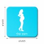 מגנט למקרר בעיצוב אישי עם השם שלך בעיצוב אישה בהריון גודל המגנט 6.5 × 6.5 ס"מ