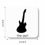 מגנט למקרר בעיצוב אישי עם השם שלך בעיצוב גיטרה גודל המגנט 6.5 × 6.5 ס"מ