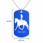שרשרת דיסקיט מאלומיניום בעיצוב אישי עם השם שלך בעיצוב קאוגירל - אישה גודל הדיסקיט 2.9 × 5 ס"מ
