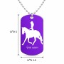 שרשרת דיסקיט מאלומיניום בעיצוב אישי עם השם שלך בעיצוב קאוגירל - אישה גודל הדיסקיט 2.9 × 5 ס"מ