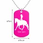 שרשרת דיסקיט מאלומיניום בעיצוב אישי עם השם שלך בעיצוב קאוגירל - אישה גודל הדיסקיט 2.9 × 5 ס"מ