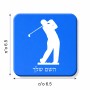 מגנט למקרר בעיצוב אישי עם השם שלך בעיצוב שחקן גולף גודל המגנט 6.5 × 6.5 ס"מ