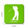 מגנט למקרר בעיצוב אישי עם השם שלך בעיצוב שחקן גולף גודל המגנט 6.5 × 6.5 ס"מ