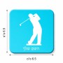 מגנט למקרר בעיצוב אישי עם השם שלך בעיצוב שחקן גולף גודל המגנט 6.5 × 6.5 ס"מ
