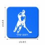 מגנט למקרר בעיצוב אישי עם השם שלך בעיצוב שחקן הוקי גודל המגנט 6.5 × 6.5 ס"מ