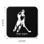 מגנט למקרר בעיצוב אישי עם השם שלך בעיצוב שחקן הוקי גודל המגנט 6.5 × 6.5 ס"מ