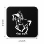 מגנט למקרר בעיצוב אישי עם השם שלך בעיצוב רוכב סוסים 2 גודל המגנט 6.5 × 6.5 ס"מ