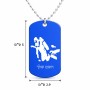 שרשרת דיסקיט מאלומיניום בעיצוב אישי עם השם שלך בעיצוב צוללן גודל הדיסקיט 2.9 × 5 ס"מ