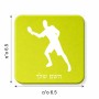 מגנט למקרר בעיצוב אישי עם השם שלך בעיצוב שחקן פינג פונג גודל המגנט 6.5 × 6.5 ס"מ