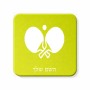 מגנט למקרר בעיצוב אישי עם השם שלך בעיצוב פינג פונג גודל המגנט 6.5 × 6.5 ס"מ