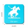 מגנט למקרר בעיצוב אישי עם השם שלך בעיצוב שחקן פולו - סוס גודל המגנט 6.5 × 6.5 ס"מ