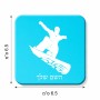מגנט למקרר בעיצוב אישי עם השם שלך בעיצוב סנובורדיסט גודל המגנט 6.5 × 6.5 ס"מ