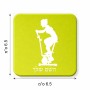 מגנט למקרר בעיצוב אישי עם השם שלך בעיצוב אימון ספינינג - אישה גודל המגנט 6.5 × 6.5 ס"מ