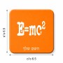 מגנט למקרר בעיצוב אישי עם השם שלך בעיצוב נוסחת אלברט איינשטיין גודל המגנט 6.5 × 6.5 ס"מ