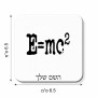 מגנט למקרר בעיצוב אישי עם השם שלך בעיצוב נוסחת אלברט איינשטיין גודל המגנט 6.5 × 6.5 ס"מ