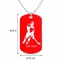 שרשרת דיסקיט מאלומיניום בעיצוב אישי עם השם שלך בעיצוב שחקן הוקי גודל הדיסקיט 2.9 × 5 ס"מ