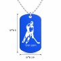 שרשרת דיסקיט מאלומיניום בעיצוב אישי עם השם שלך בעיצוב שחקן הוקי גודל הדיסקיט 2.9 × 5 ס"מ