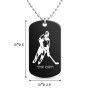 שרשרת דיסקיט מאלומיניום בעיצוב אישי עם השם שלך בעיצוב שחקן הוקי גודל הדיסקיט 2.9 × 5 ס"מ