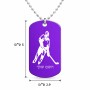 שרשרת דיסקיט מאלומיניום בעיצוב אישי עם השם שלך בעיצוב שחקן הוקי גודל הדיסקיט 2.9 × 5 ס"מ