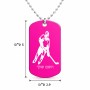 שרשרת דיסקיט מאלומיניום בעיצוב אישי עם השם שלך בעיצוב שחקן הוקי גודל הדיסקיט 2.9 × 5 ס"מ