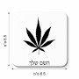 מגנט למקרר בעיצוב אישי עם השם שלך בעיצוב עלה מריחואנה - גראס גודל המגנט 6.5 × 6.5 ס"מ