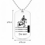 שרשרת דיסקיט מאלומיניום בעיצוב אישי עם השם שלך בעיצוב רוכב סוסים גודל הדיסקיט 2.9 × 5 ס"מ