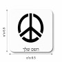 מגנט למקרר בעיצוב אישי עם השם שלך בעיצוב סמל השלום גודל המגנט 6.5 × 6.5 ס"מ