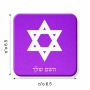 מגנט למקרר בעיצוב אישי עם השם שלך בעיצוב מגן דוד - מגן דוד - ישראל גודל המגנט 6.5 × 6.5 ס"מ