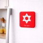 מגנט למקרר בעיצוב אישי עם השם שלך בעיצוב מגן דוד - מגן דוד - ישראל גודל המגנט 6.5 × 6.5 ס"מ