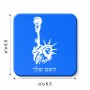 מגנט למקרר בעיצוב אישי עם השם שלך בעיצוב פסל החירות גודל המגנט 6.5 × 6.5 ס"מ