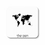 מגנט למקרר בעיצוב אישי עם השם שלך בעיצוב מפת העולם גודל המגנט 6.5 × 6.5 ס"מ