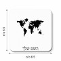 מגנט למקרר בעיצוב אישי עם השם שלך בעיצוב מפת העולם גודל המגנט 6.5 × 6.5 ס"מ
